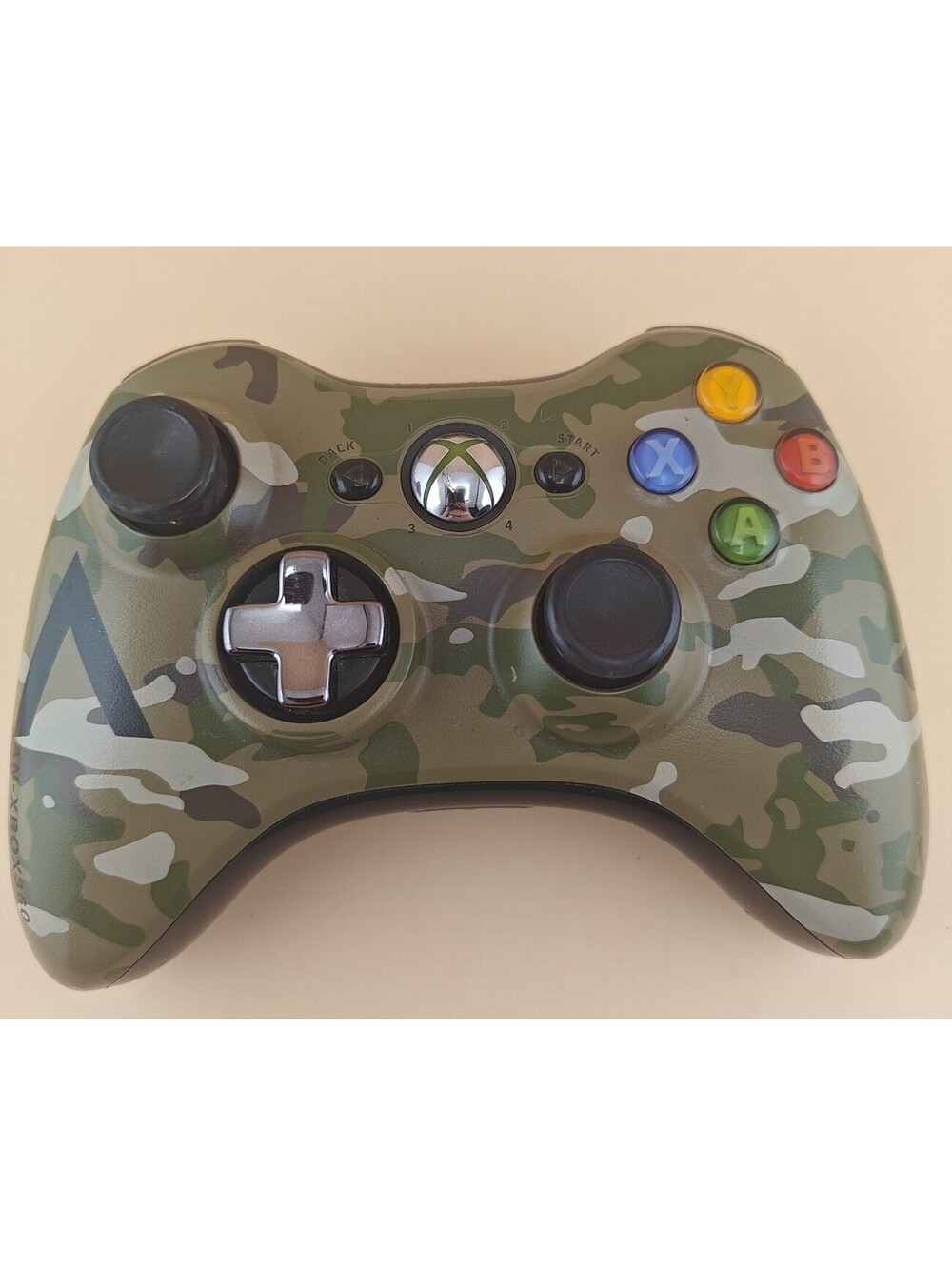 Microsoft Xbox 360 Camouflage Wireless Controller 1403 Tested With Battery